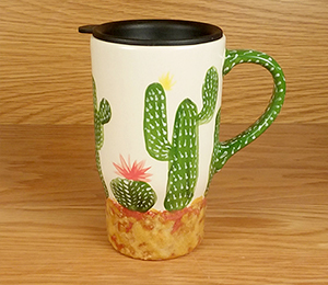 Las Cruces Color Me Mine Cactus Travel Mug