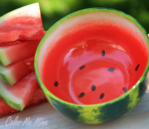 Las Cruces Color Me Mine Watermelon Bowl