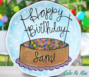 Las Cruces Color Me Mine Birthday Plate
