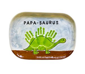 Las Cruces Color Me Mine Papasaurus Plate