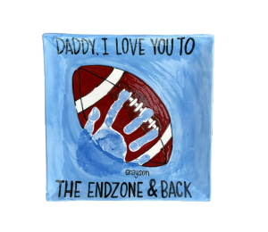 Las Cruces Color Me Mine Handprint Football