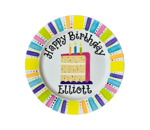 Las Cruces Color Me Mine Birthday Cake Plate